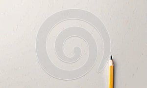 Solitary Pencil on White Canvas photo