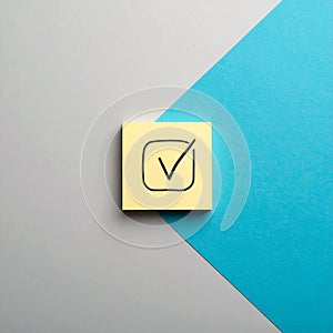 Task Completed Checkmark on a Sticky Note (1