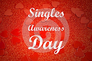 Singles Awareness Day Red Hearts background images