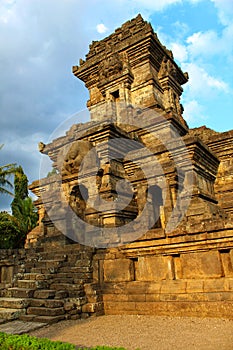 Singosari temple looks oblique