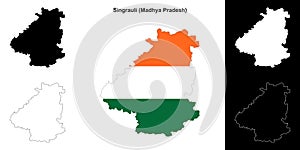 Singrauli outline map
