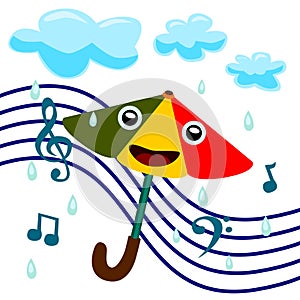 Sings in the rain