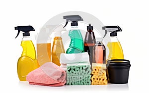 Singular Eco Friendly Cleaner on White Background