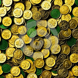 A Singular Glint of Gold Coins, St. Patrick\'s Day