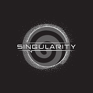 Singularity. Logo of black hole photo