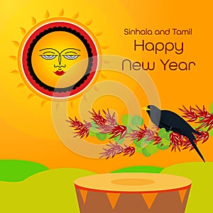 Sinhala New Year. Sri Lanka New Year. Sinhala and Tamil New Year Design