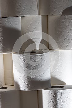 Sinister generic toilet roll background image. Coronavirus Covid-19 hoarding