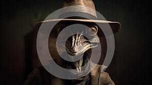 Sinister Rango: Creepy Lifelike Artwork with Muted Dark Tones, Generative AI