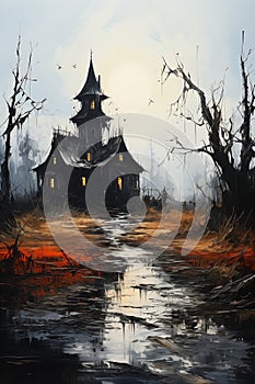 Sinister Solitude: A Haunting Journey through the Autumn Swamp a