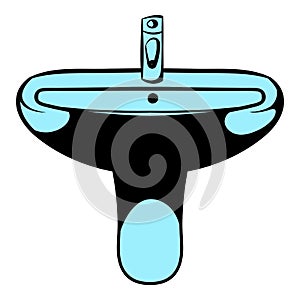 Sink icon cartoon