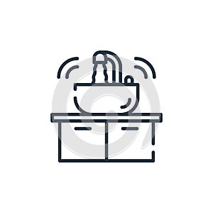 sink icon vector from smarthome concept. Thin line illustration of sink editable stroke. sink linear sign for use on web and