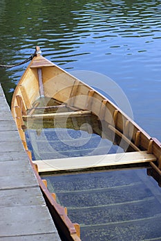 Sinked wooden fisihing boat