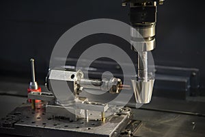 The sinker EDM machine simulation operation with the sample parts.