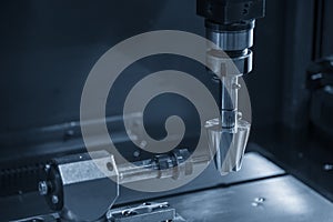 The sinker EDM machine simulation operation with the sample parts.