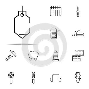 sinker icon. construction icons universal set for web and mobile