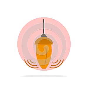 Sinker, Instrument, Measurement, Plumb, Plummet Abstract Circle Background Flat color Icon