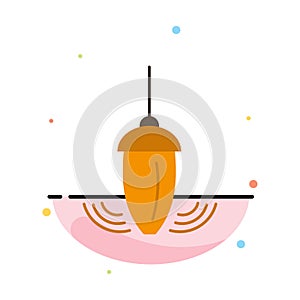 Sinker, Instrument, Measurement, Plumb, Plummet Abstract Flat Color Icon Template