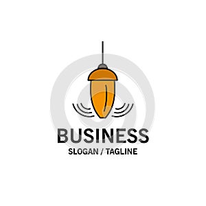 Sinker, Instrument, Measurement, Plumb, Plummet Business Logo Template. Flat Color