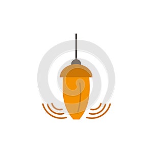 Sinker, Instrument, Measurement, Plumb, Plummet  Flat Color Icon. Vector icon banner Template