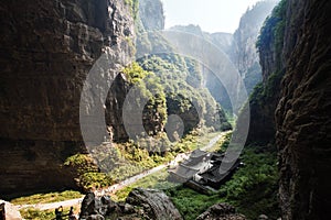 Sinkhole in wulong, chongqing, china