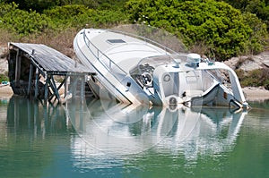 Sinking boat