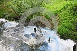 Sinking car