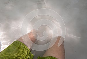 Sinking in the Sand: Legs disappearing in the underwater world of Jalapao photo