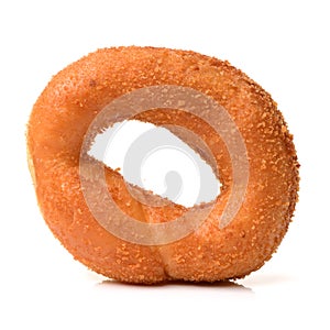 Sinlge glazed doughnut above