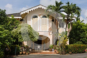 Sino Portuguese mansion architecture in old Phuket Town, Thailand