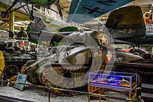 SINSHEIM, GERMANY - MAI 2022: american US medium tank Sherman M4 A1