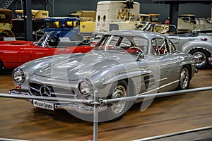 SINSHEIM, GERMANY - MAI 2022: gray Mercedes-Benz 300 SL gullwinged coupe 1955