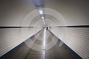 The Sint-Anna tunnel in Antwerp photo