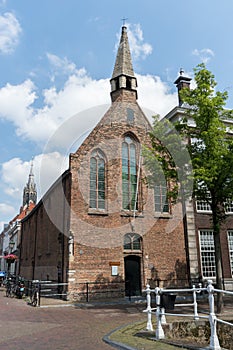 Sint Hippolytuskapel Delft with Nieuwe Kerk in background