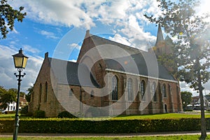 Sint Jacobus Church in Renesse, Zeeland, Netherlands in sunshine