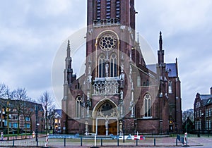 The sint lambertus church in Veghel city, the Netherlands, popular medieval architecture by pierre cuypers