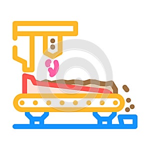 sinter plant steel production color icon vector illustration