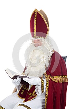 Sinterklaas and his book