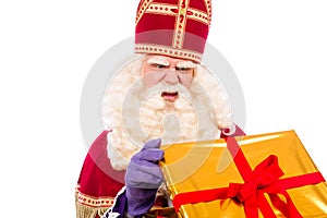 Sinterklaas looking disapointed