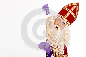 Sinterklaas with placard