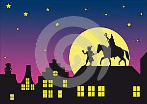 Sinterklaas at the roof