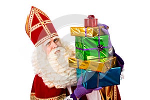 Sinterklaas showing gifts