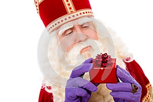 Sinterklaas showing gifts