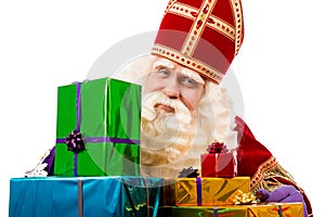 Sinterklaas showing gifts