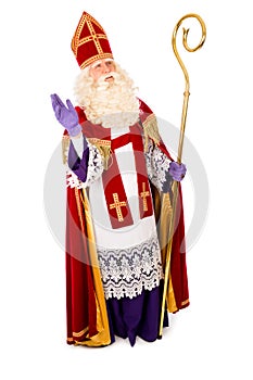 Sinterklaas on white background. full length