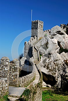 Sintra Moors castle walls, Portugal photo
