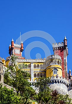 Sintra in Portugal. Pena National Palace