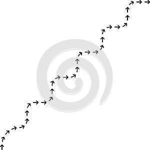 sinuous navigation line