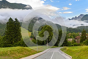 Sinuous Road in Mountains