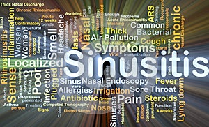 Sinusitis background concept glowing