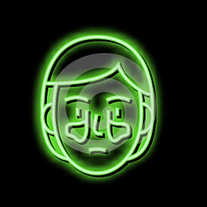 sinusitis disease neon glow icon illustration